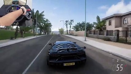 900HP Lamborghini Aventador SVJ - Forza Horizon 5  Logitech G923 Steering Wheel