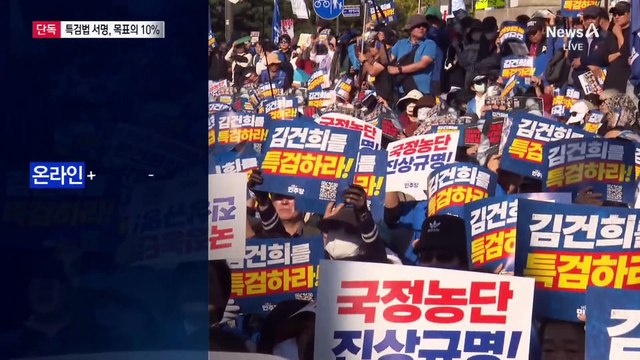 [단독]‘김건희 여사 특검법’ 서명, 목표치의 10%