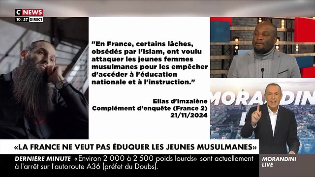 L’imam Chalghoumi réagit aux propos du militant islamiste Elias d'Imzalène qui affirme que la France ne veut pas éduquer les jeunes musulmanes : Il faut que cet individu soit condamné, il faut qu’on protège notre jeunesse ! - Regardez