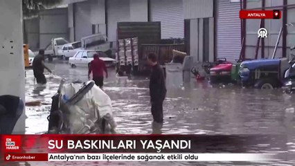 Antalya'nın bazı ilçelerinde sağanak etkili oldu