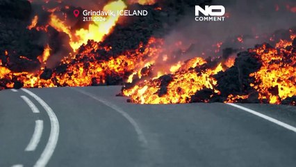 No Comment. The floor is lava : images impressionnantes de coulées de lave en Islande