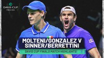 Andres Molteni & Maximo Gonzalez vs Jannik Sinner & Matteo Berrettini (4-6, 5-7) | Copa Davis 2024 | Cuartos de final