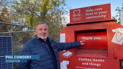 Phil Cowdery talks about the problems with the donation bank collection point