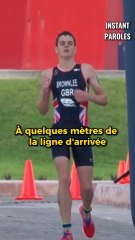 Ce coureur ne parvient pas à terminer sa course puis reçoit un soutien précieux