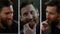 Messi reacciona a los himnos del Barcelona.mp4