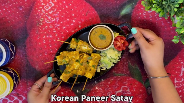 Korean Paneer Satay | Restaurant Style Paneer Starter | Easy Snacks Recipe |