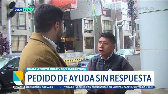 Luribay: El 70% de los cultivos de lechuga, tomate, maíz y durazno están bajo el lodo y hay una ruta troncal colapsada