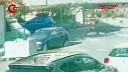 Çorluspor 1947 teknik direktörü Ersin Aka'nın vurulma anı kamerada