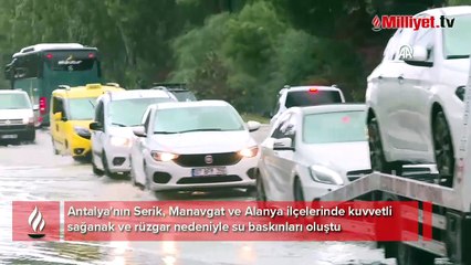 Antalya'nın bazı ilçelerinde sağanak etkili oldu