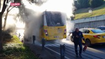 Şişli'de İETT otobüsü yandı