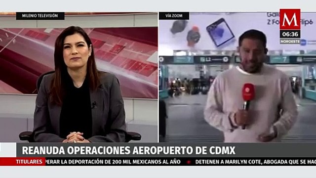 AICM reanuda operaciones tras suspensión por banco de niebla