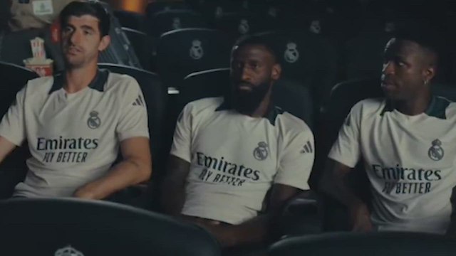Courtois y Vinicius bromean con Rudiger con sus hijos en el ajo