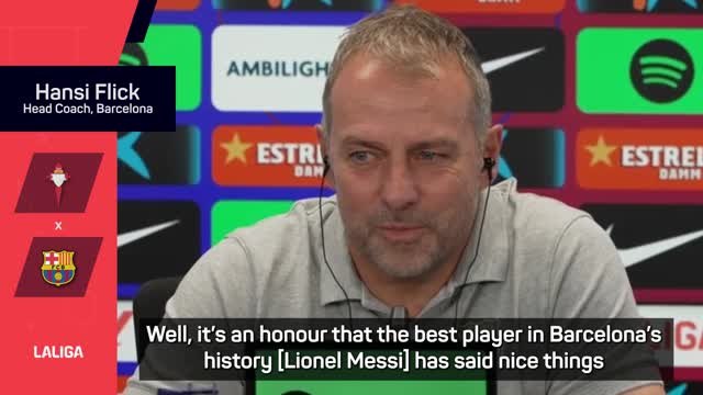 Flick responds to Messi's 'spectacular' Barcelona comments
