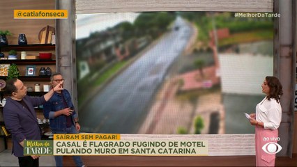 PEGOS NO PULO! Casal é flagrado fugindo de motel em SC | Melhor da Tarde