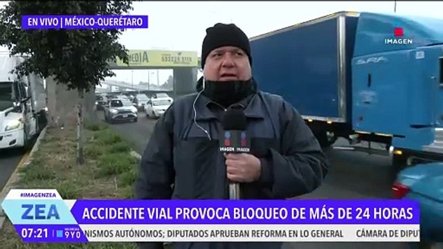 Accidente vial provoca bloqueo por más de 24 horas en la México-Querétaro
