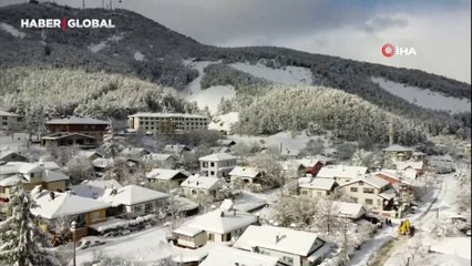 Bolu'nun tarihi ilçesinde kış güzelliği