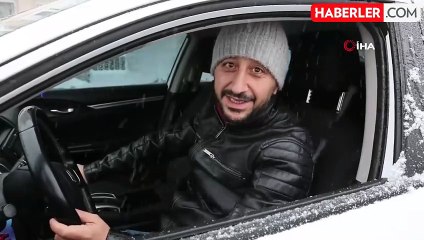 Nevşehir'de Kar Yağışında Araçları Kurtarmak İçin İlginç Yöntem