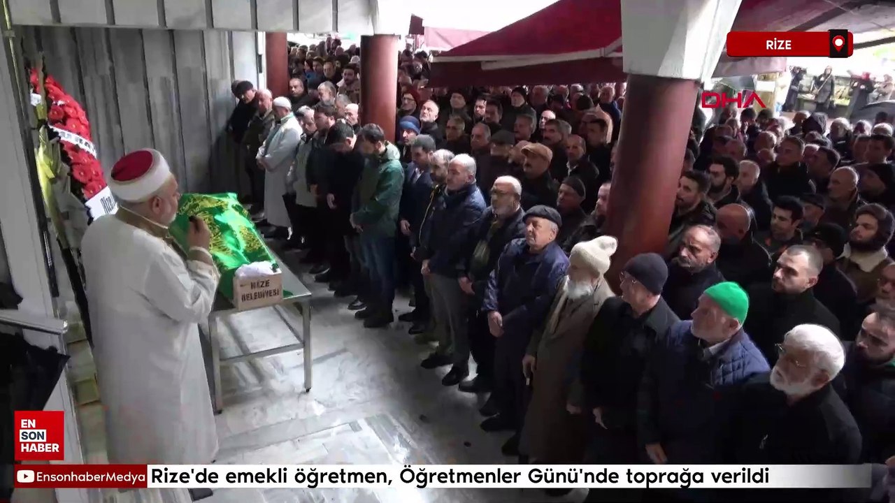 Rize'de emekli öğretmen, Öğretmenler Günü'nde toprağa verildi