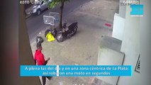 A plena luz del día y en una zona céntrica de La Plata así robaron una moto en segundos
