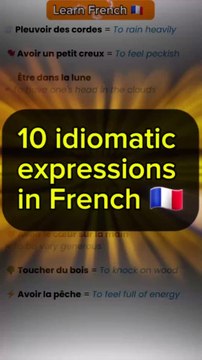 10 idiomatic expressions in French 🇨🇵 | Learn French with Moh