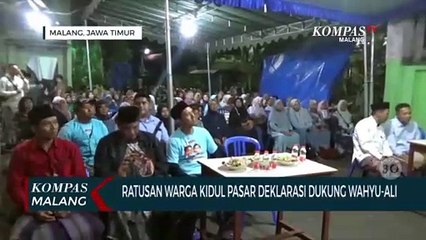 Ratusan Warga Kidul Pasar Deklarasi Dukung Wahyu-Ali di Pilwali Kota Malang