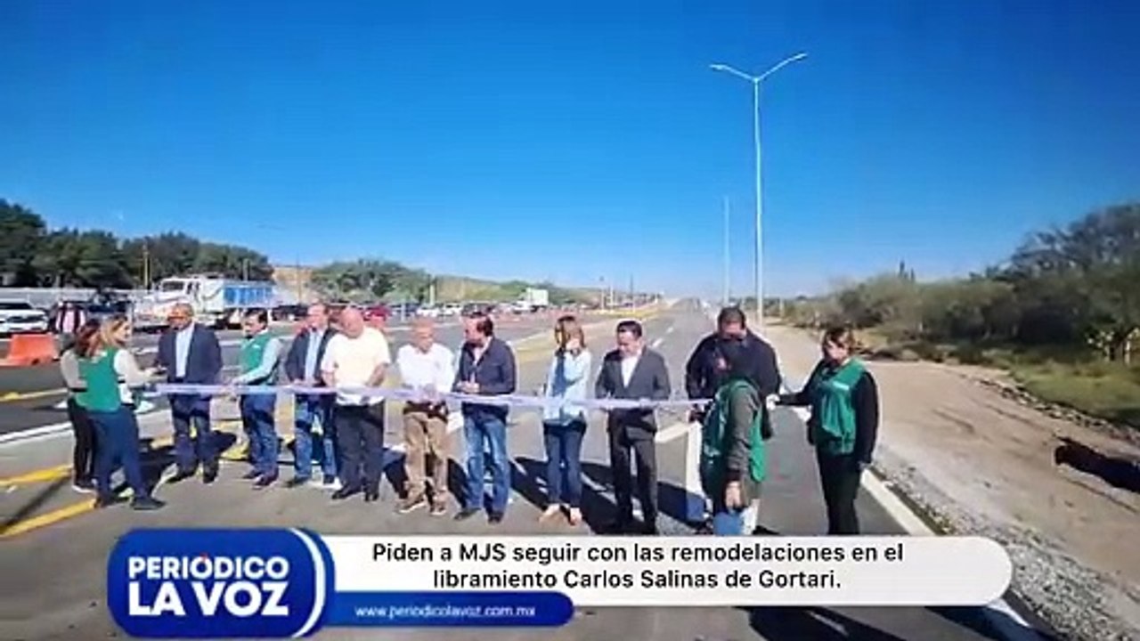 Manolo Jiménez Salinas, Hace entrega de obra en un tramo de libramiento, Carlos Salinas de Gortari y le piden continuar con la rehabilitación de esta vía