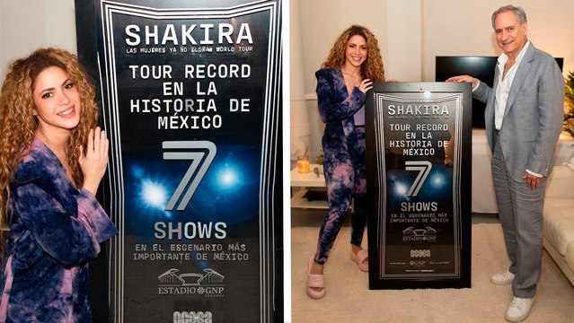 Shakira recibe reconocimiento por ser la primer artista en la historia de México en tener 7 shows en el Estadio GNP Seguros
