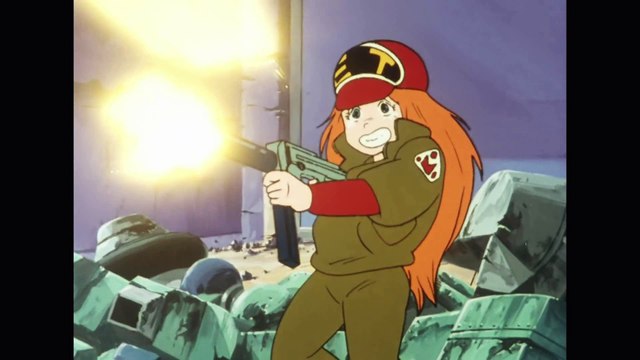 Robotech: The New Generation (English Dub adaptation of Genesis Climber Mospeada) Funny Moments - Pint Size Bratty Girl Goes Wild Unloading some Guns on some Mechs! [Bluray Quality]