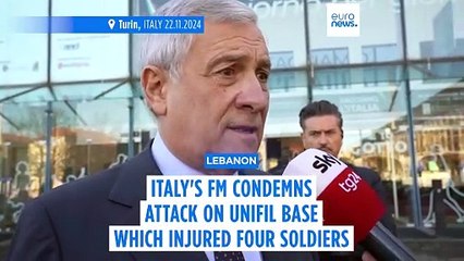Antonio Tajani condemns attack on UNIFIL base which injured four Italian soldiers
