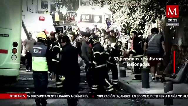 Camión de pasajeros vuelca en la México - Cuernavaca; reportan más de 30 lesionados