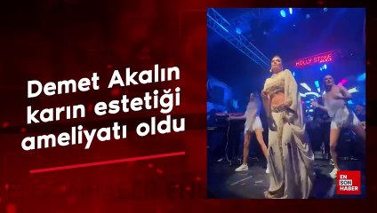 Demet Akalın, karın estetiği ameliyatından sonra yeni pozlarını verdi