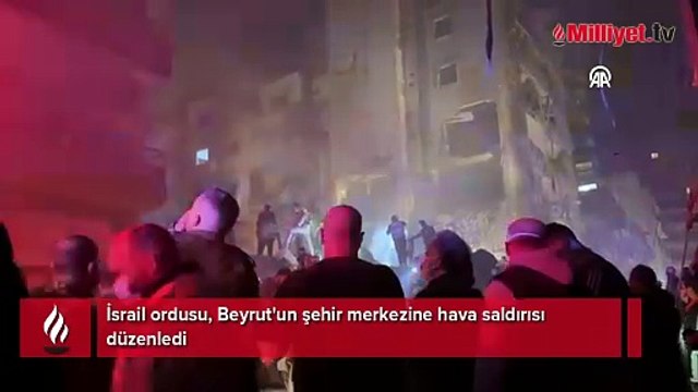 İsrail ordusu, Beyrut'un şehir merkezine hava saldırısı düzenledi