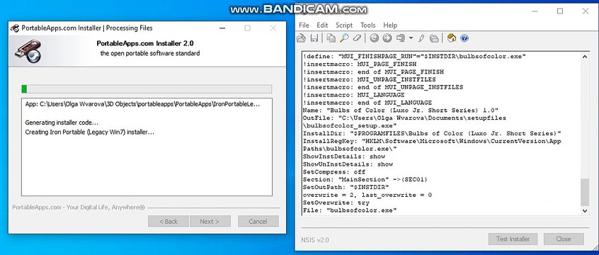bandicam 2024-11-23 09-55-17-086 (PortableApps.com Installer vs MakeNSISW) compile installer race (23.11.2024)
