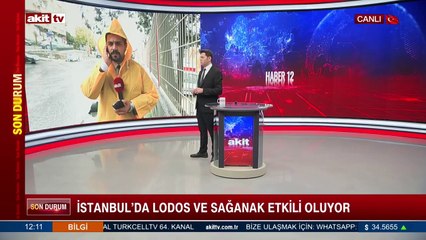 İstanbul'da Lodos ve sağanak etkili oluyor