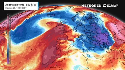 Anomalías de temperatura sobre Europa los próximos días