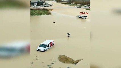 Bursa'da deniz ile kara birleşti