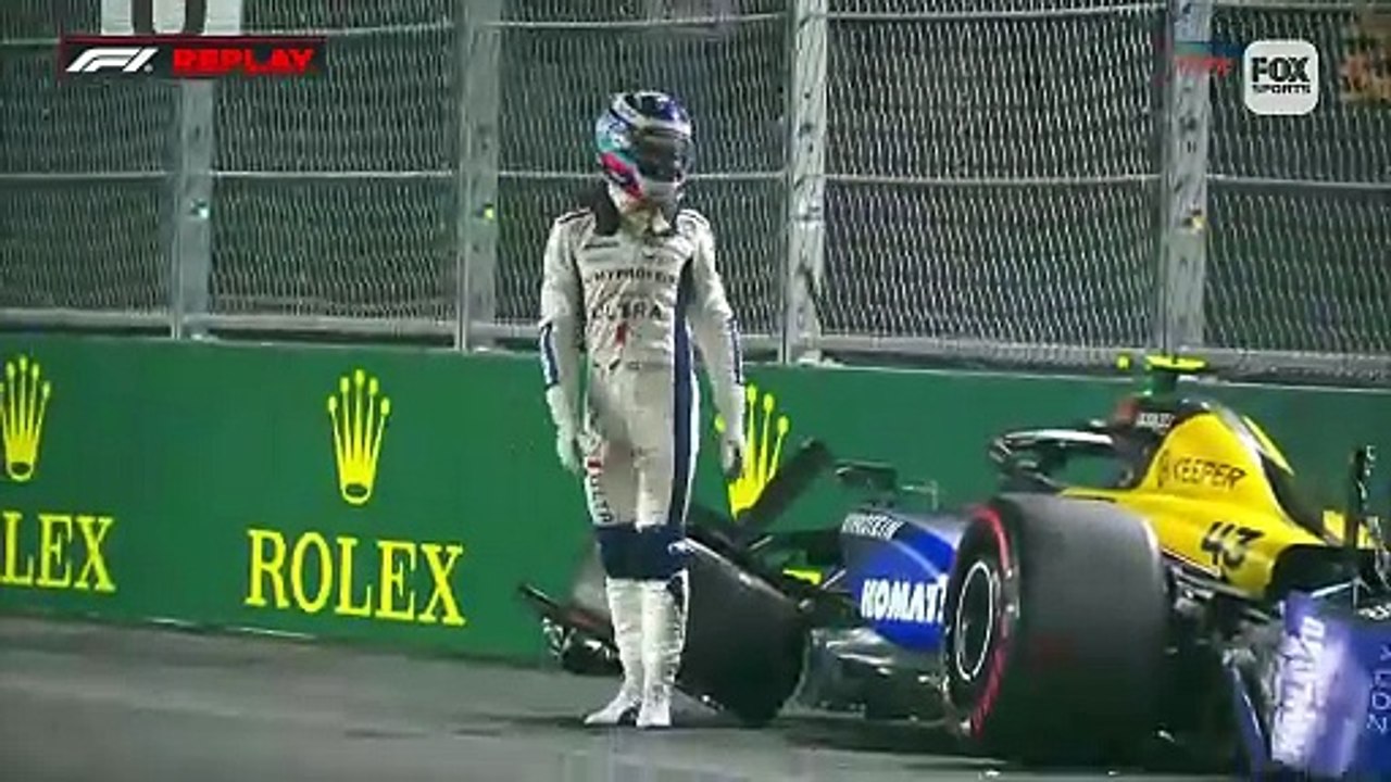 La reacción de Colapinto tras el choque en Las Vegas
