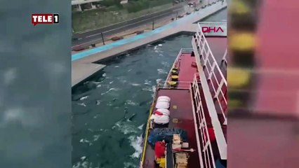İstanbul Boğazı'nda kaptan gemisini çarpmaya ramak kala kurtardı