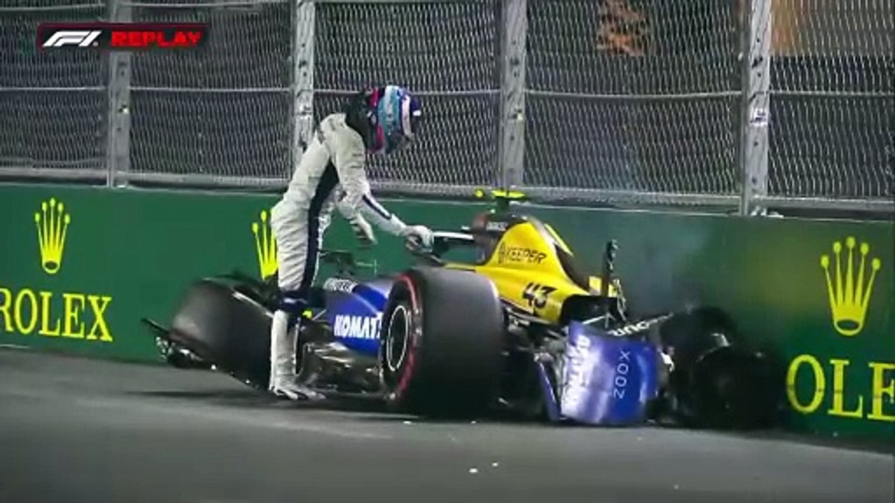 Así reaccionó Franco Colapinto tras el choque en la clasificación del Gran Premio de Las Vegas