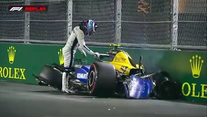 Así reaccionó Franco Colapinto tras el choque en la clasificación del Gran Premio de Las Vegas