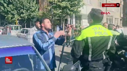 Şanlıurfa'da ceza yazılan ehliyetsiz sürücü, polise mukavemette bulununca gözaltına alındı