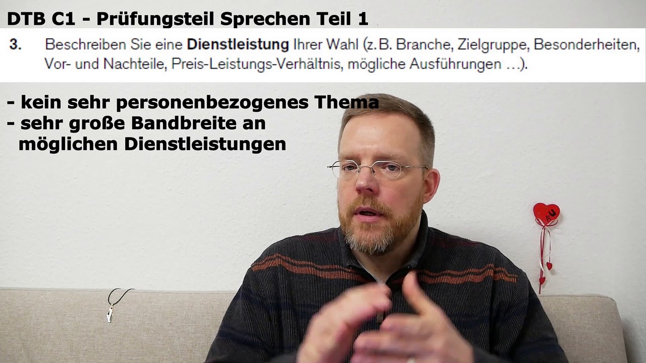 Deutsch-Test für den Beruf C1 – 18 – Prüfungsteil Sprechen Teil 1 – Thema 3: Dienstleistung
