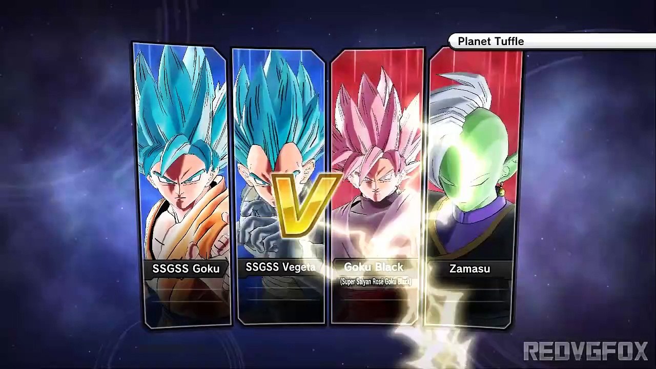 GOKU SSGSS and VEGETA SSGSS Vs. BLACK SSJ ROSE and ZAMASU - DB Xenoverse 2 New Super DLC Pack 3