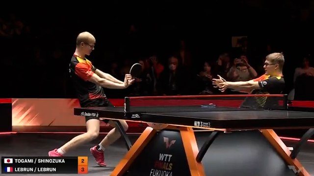 Les frères Lebrun sur le toit du monde après leur sacre aux WTT Finals de Fukuoka