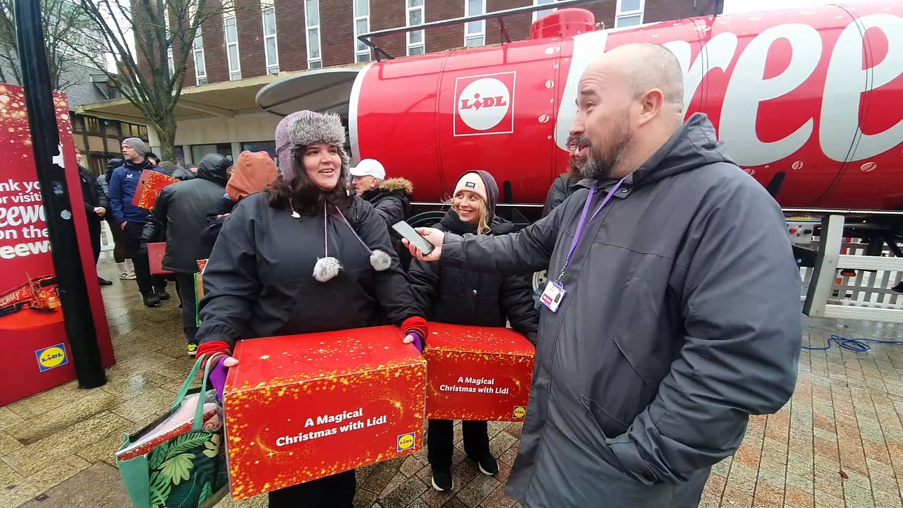 The Lidl Freeway Cola Truck brings seasonal cheer to Wolverhampton
