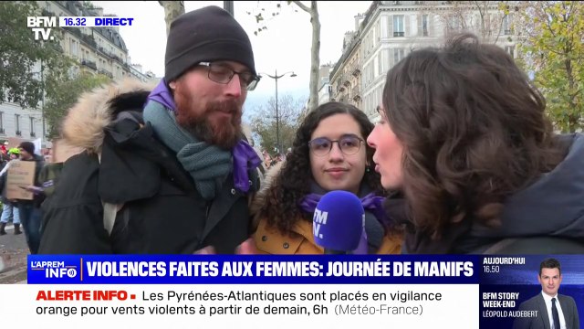 Marche contre les violences faites aux femmes: C'est une cause qui doit toucher tous les genres , selon ce manifestant