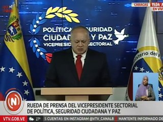 Vpdte. Sec. Cabello: Las reuniones desestabilizadoras son promovidas por un empresario de alto nivel