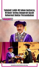 Mewarnai dunia seni sejak 1979, beliau sememangnya layak! Tahniah sifu Datuk Dr M Nasir