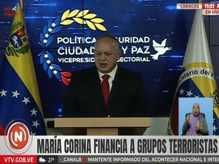 Vpdte. Sec. Cabello: Pasaron la raya de lo político al planificar hechos de violencia contra el pueblo