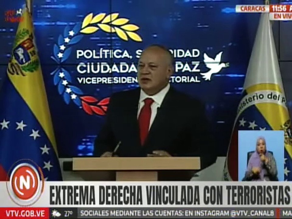 Vpdte. Sec. Cabello: La fuente de financiamiento de la extrema derecha es el narcotráfico